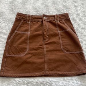 Topshop brown skirt
